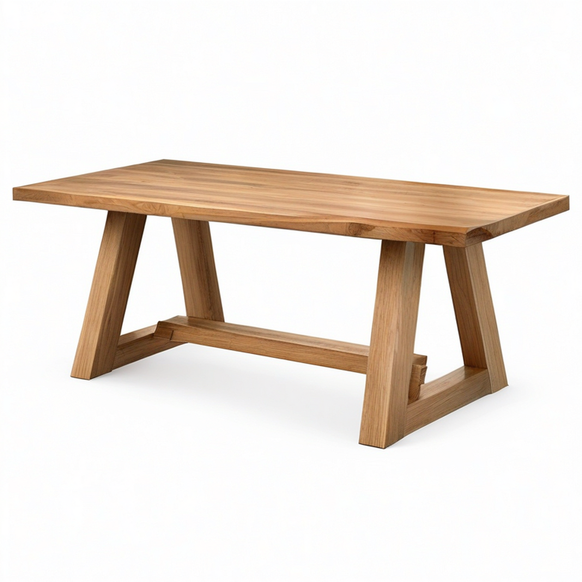 Table à manger en bois massif marron naturel, 180 x 90 x 75 cm