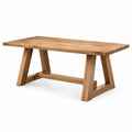 Table à manger en bois massif marron naturel, 180 x 90 x 75 cm