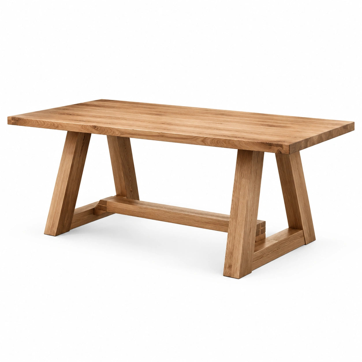 Table à manger en bois massif marron naturel, 180 x 90 x 75 cm